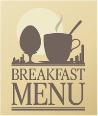 breakfast menu 200w
