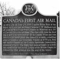 tmb 550 canada first airmail plaque