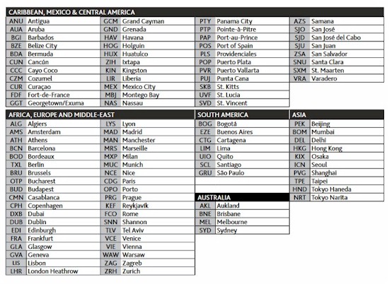 tmb 550 airport codes 1