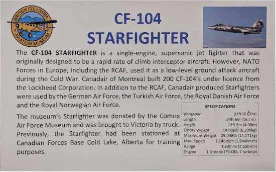 tmb 550 CF 104 plaque