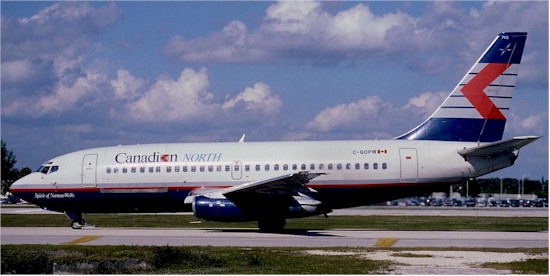 Canadian North Boeing 737-200C; C-GOPW, March 1995